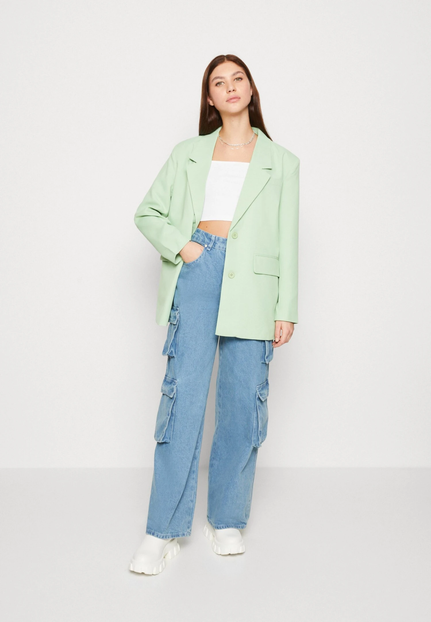 Noisy May Nmvincent Milla - Blazer - Quiet Green 4 Noisy May Nmvincent Milla - Blazer - Quiet Green – Image 2