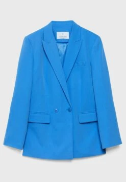 Stradivarius Straight Fit - Manteau Court - Mottled Light Blue -Next Soldes 21961bc672024f3cba0b296a61e72bfc