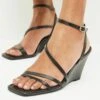 Next Forever Comfort Strappy Standard - Sandales Compensées - Black