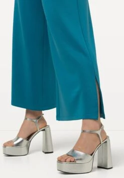 Ulla Popken Weites Bein Elastikbund Mix - Pantalon Classique - Kräftiges Petrol -Next Soldes 22d0d92a4b3b4c788e044a0d6a0fb189
