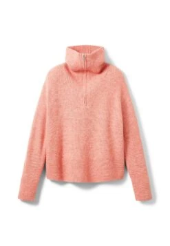 TOM TAILOR Denim Mit Troyer Kragen  - Pullover - Peach Pink Melange -Next Soldes 235316a58c7c4e8c975e25c387c10846