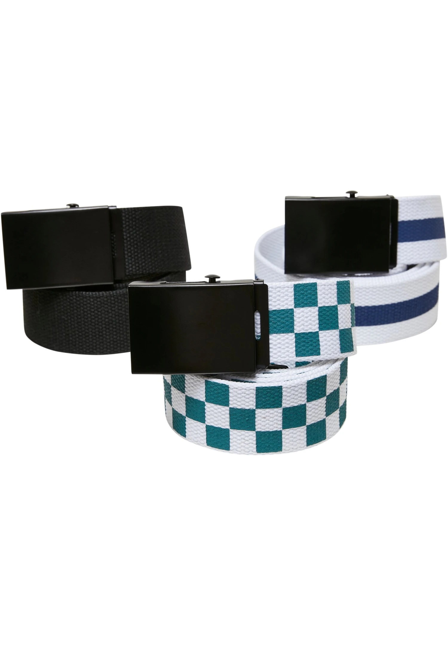URBAN CLASSICS Trio 3 Pack - Ceinture - Black Jasper Spaceblue 3 URBAN CLASSICS Trio 3 Pack - Ceinture - Black Jasper Spaceblue