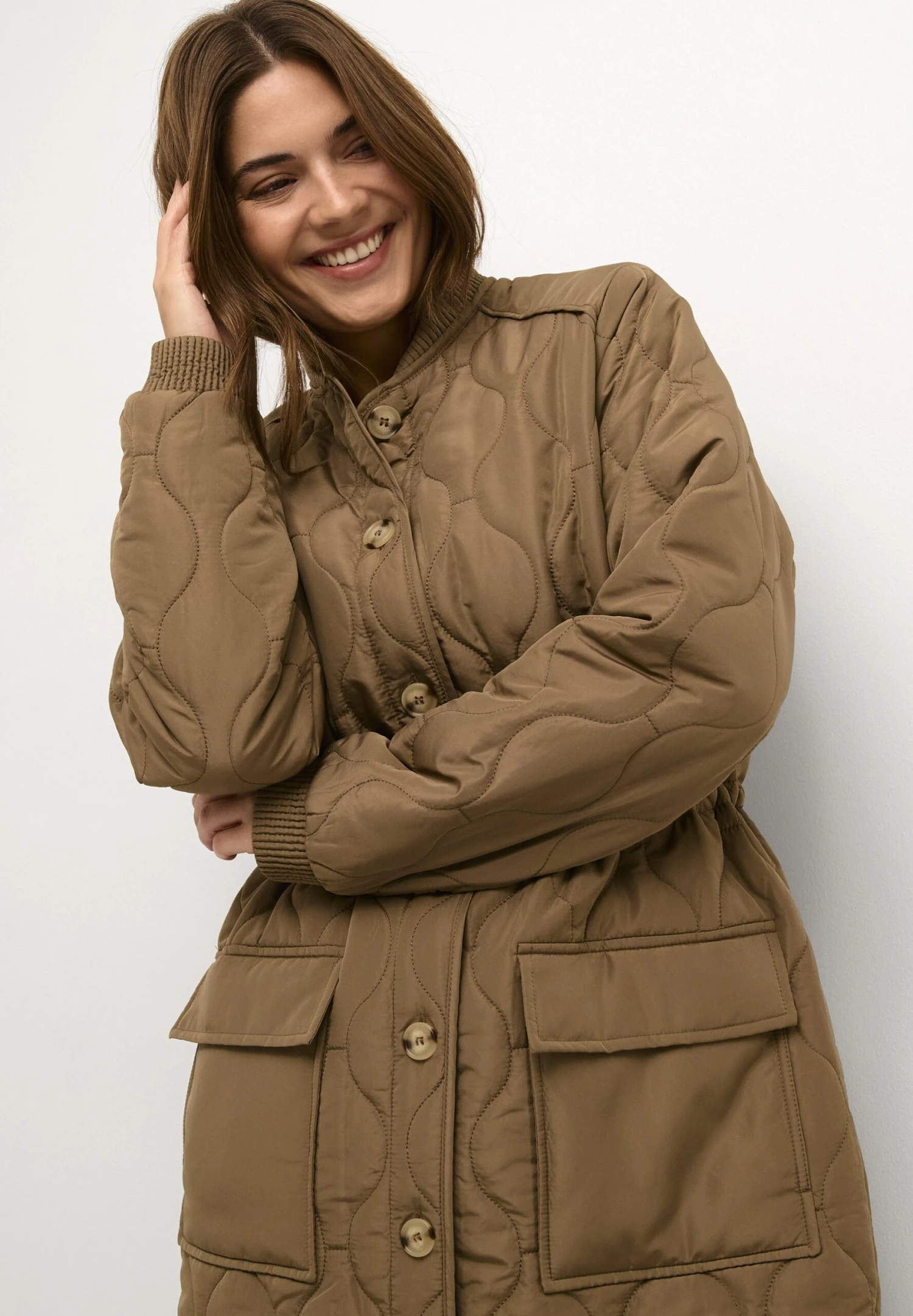 Kaffe Manteau D'Hiver - Shitake 6 Kaffe Manteau D'Hiver - Shitake – Image 4