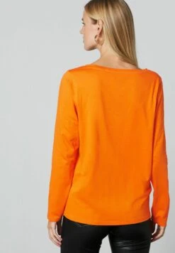 Next Long Sleeve V-Neck Top Standard - T-Shirt À Manches Longues - Orange