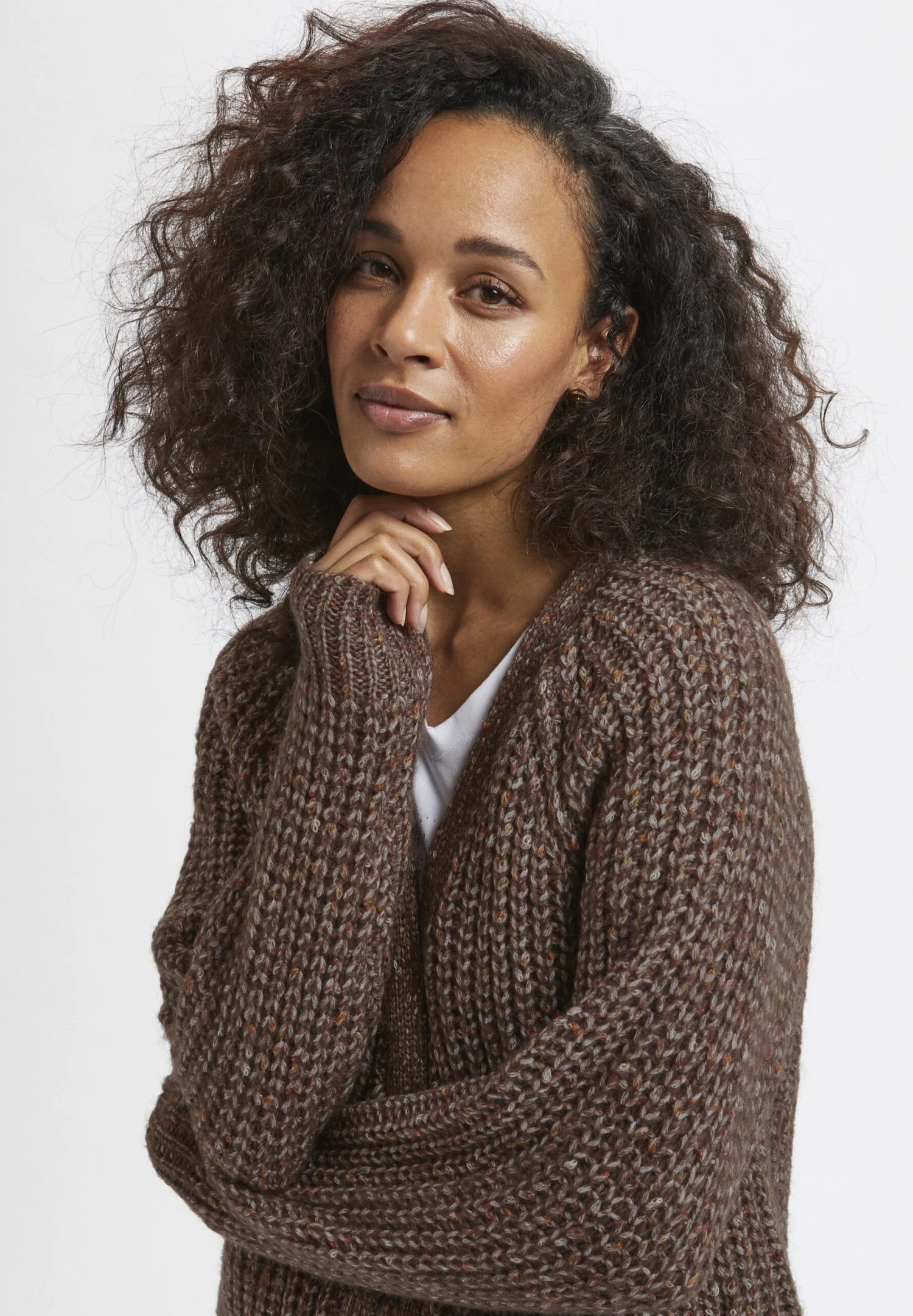 Kaffe Kananika - Gilet - Brown Multi Color Melange 6 Kaffe Kananika - Gilet - Brown Multi Color Melange – Image 4