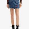 Desigual Floral Mini - Jupe En Jean - Blue 1 Desigual Floral Mini - Jupe En Jean - Blue -Next Soldes 27e95466043a4c458d11e679ce31b9e7
