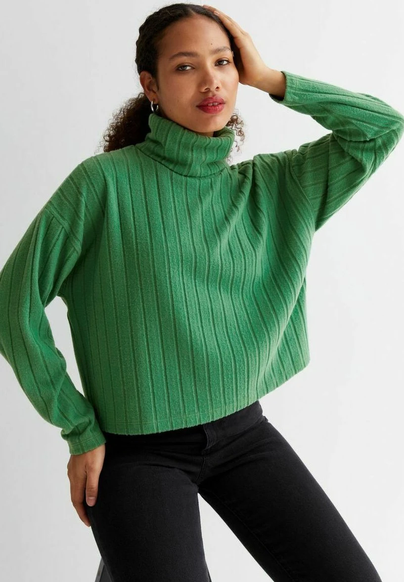 New Look Roll Neck Boxy - Pullover - Green 3 New Look Roll Neck Boxy - Pullover - Green