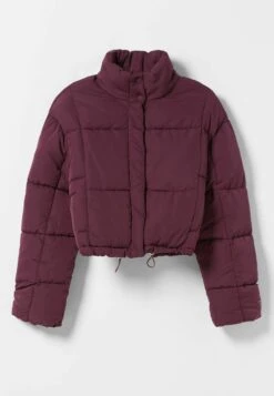BERSHKA Short Puffer - Veste D'Hiver - Bordeaux -Next Soldes 293b8d16282447c095b57b0c4b8f885a