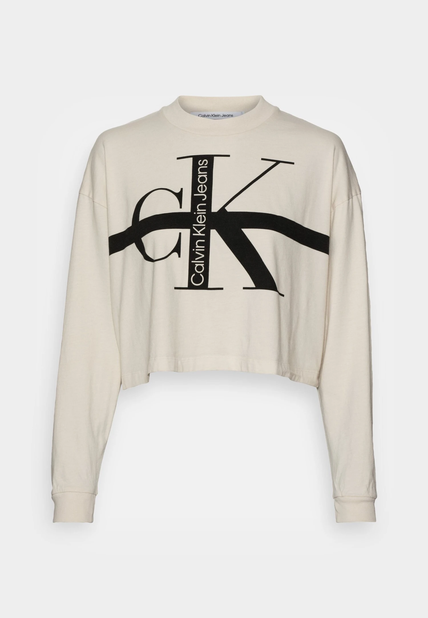 Calvin Klein Jeans Monologo Long Sleeves Tee - T-Shirt À Manches Longues - Eggshell 3 Calvin Klein Jeans Monologo Long Sleeves Tee - T-Shirt À Manches Longues - Eggshell