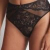 Aubade Taille Haute Flowermania - Slip - Noir