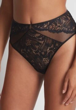 Aubade Taille Haute Flowermania - Slip - Noir