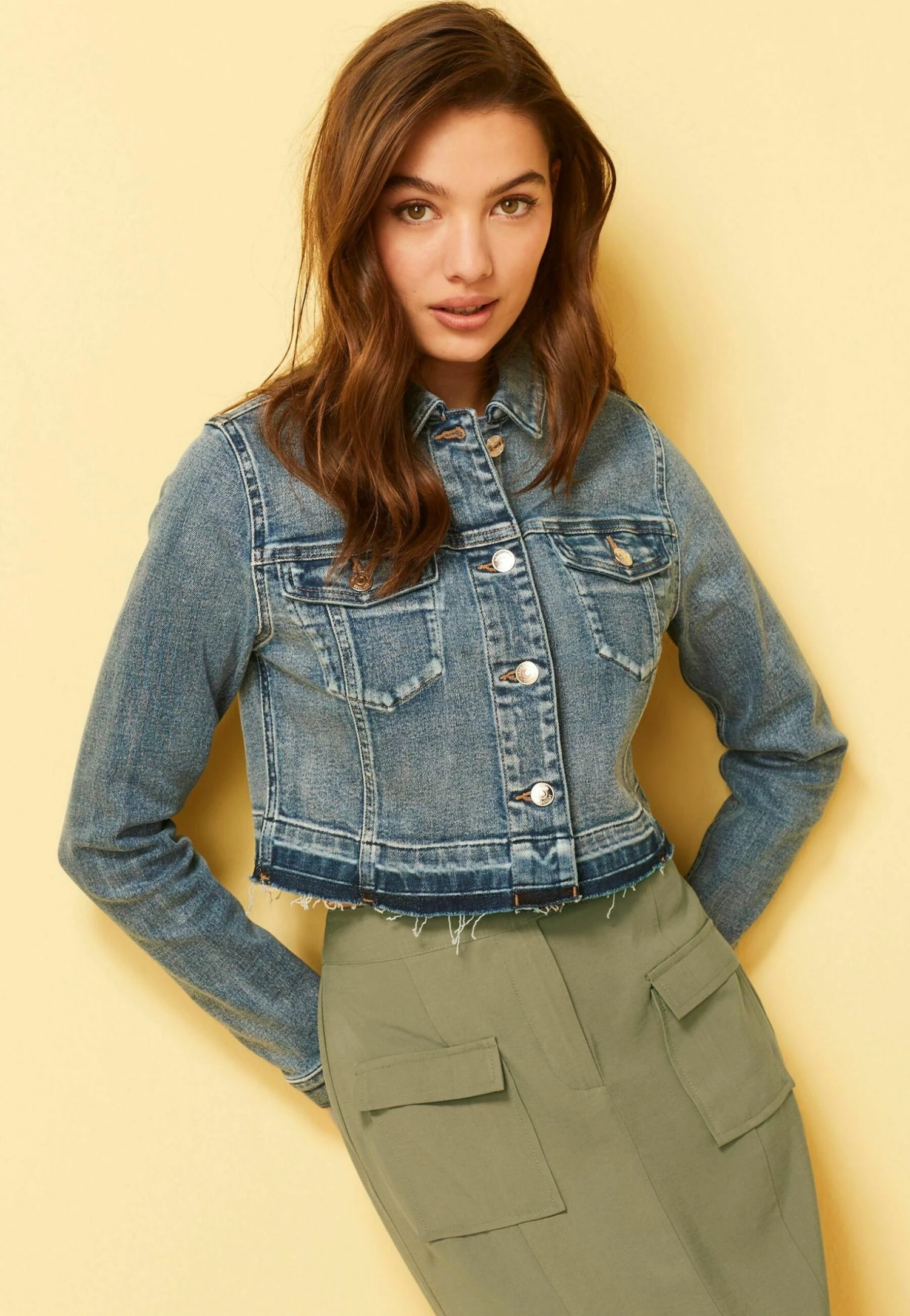 Next Crop Standard - Veste En Jean - Mid Blue Denim 4 Next Crop Standard - Veste En Jean - Mid Blue Denim – Image 2