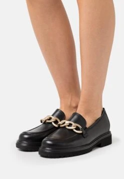 Gabor Comfort Mocassins - Schwarz/Gold Matt