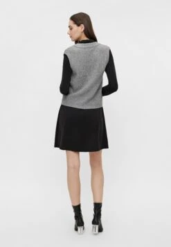 Object Objmalena Waistcoat - Pullover - Medium Grey Melange -Next Soldes 2d109276930146f9b31bcadd102515a4