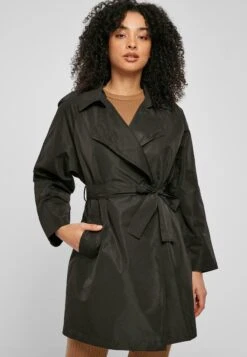 URBAN CLASSICS Crinkle Minimal - Trench - Black
