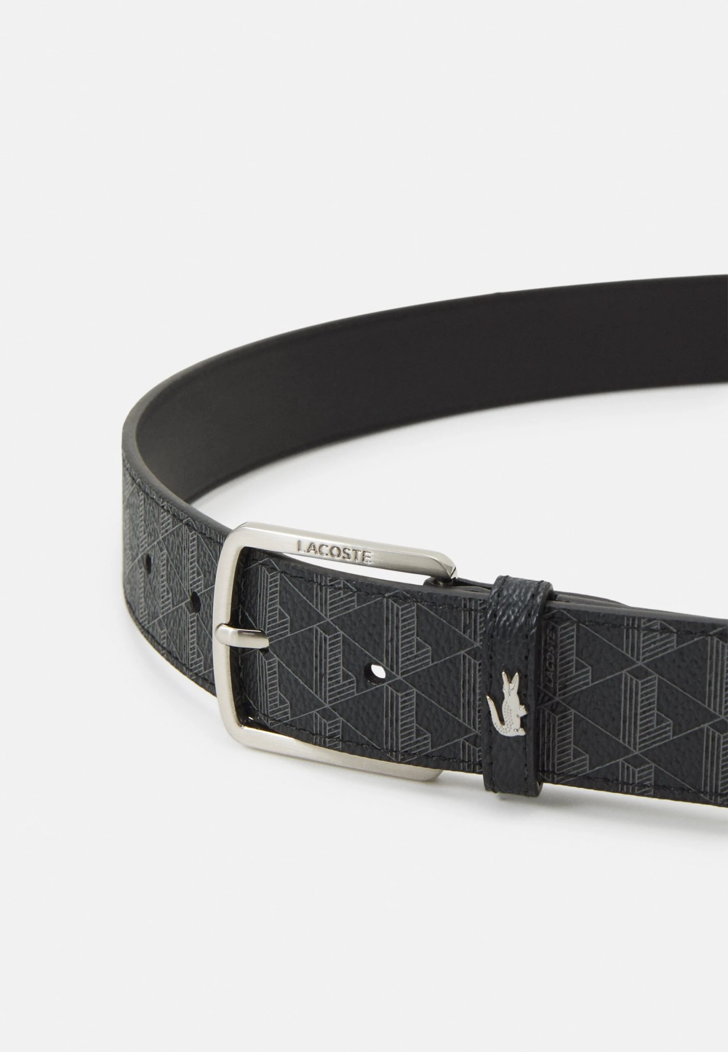 Lacoste The Blend Unisex - Ceinture - Noir/Gris 5 Lacoste The Blend Unisex - Ceinture - Noir/Gris – Image 3
