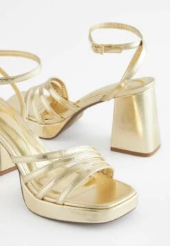 Next Forever Comfort Strappy Standard - Sandales À Plateforme - Gold -Next Soldes 319f186240f94a9b91d23814bb6b5af6