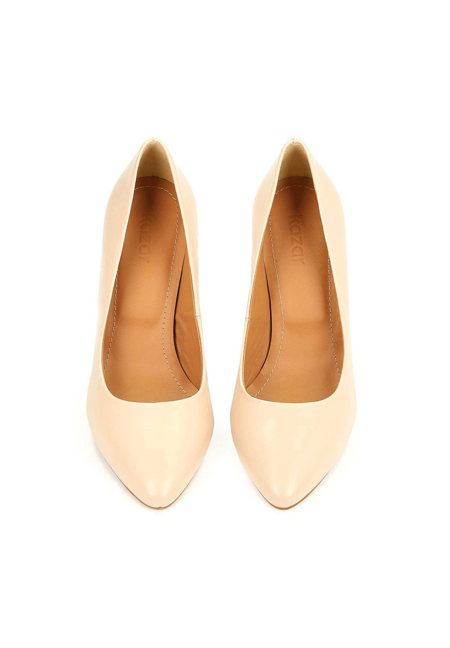 Kazar Cher-Leather Pumps On A Comfortable Heel - Escarpins À Talons Hauts - Beige 6 Kazar Cher-Leather Pumps On A Comfortable Heel - Escarpins À Talons Hauts - Beige – Image 4