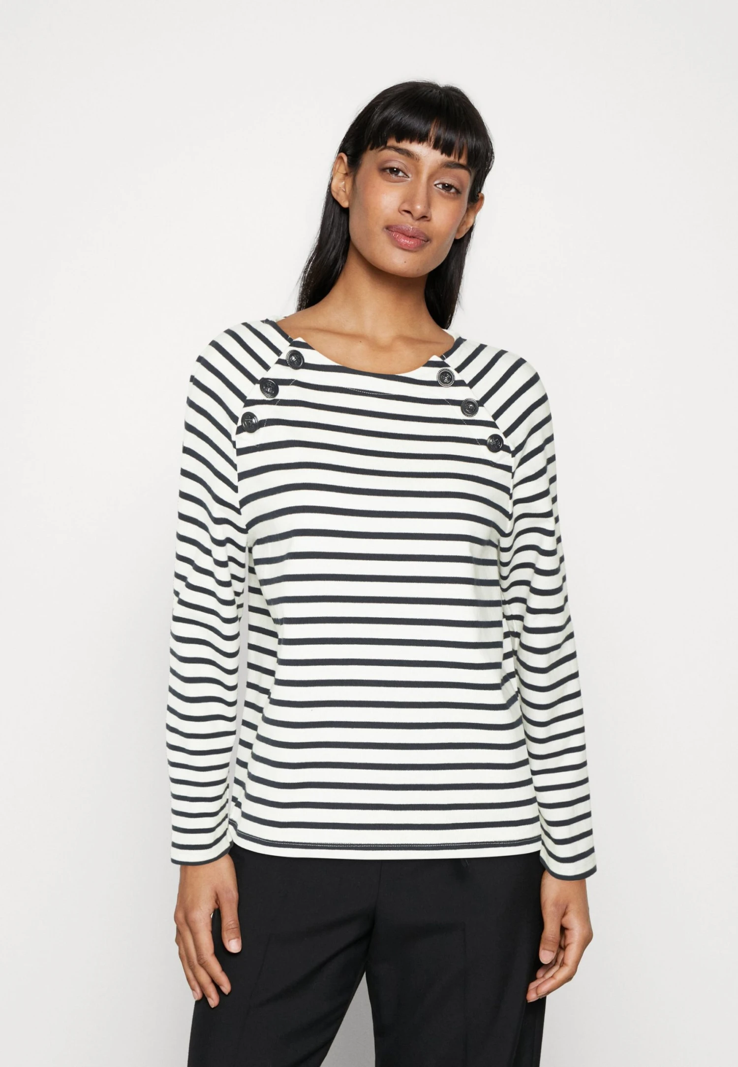 PETIT BATEAU Mariniere - Sweatshirt - Marshmallow/Smoking 3 PETIT BATEAU Mariniere - Sweatshirt - Marshmallow/Smoking