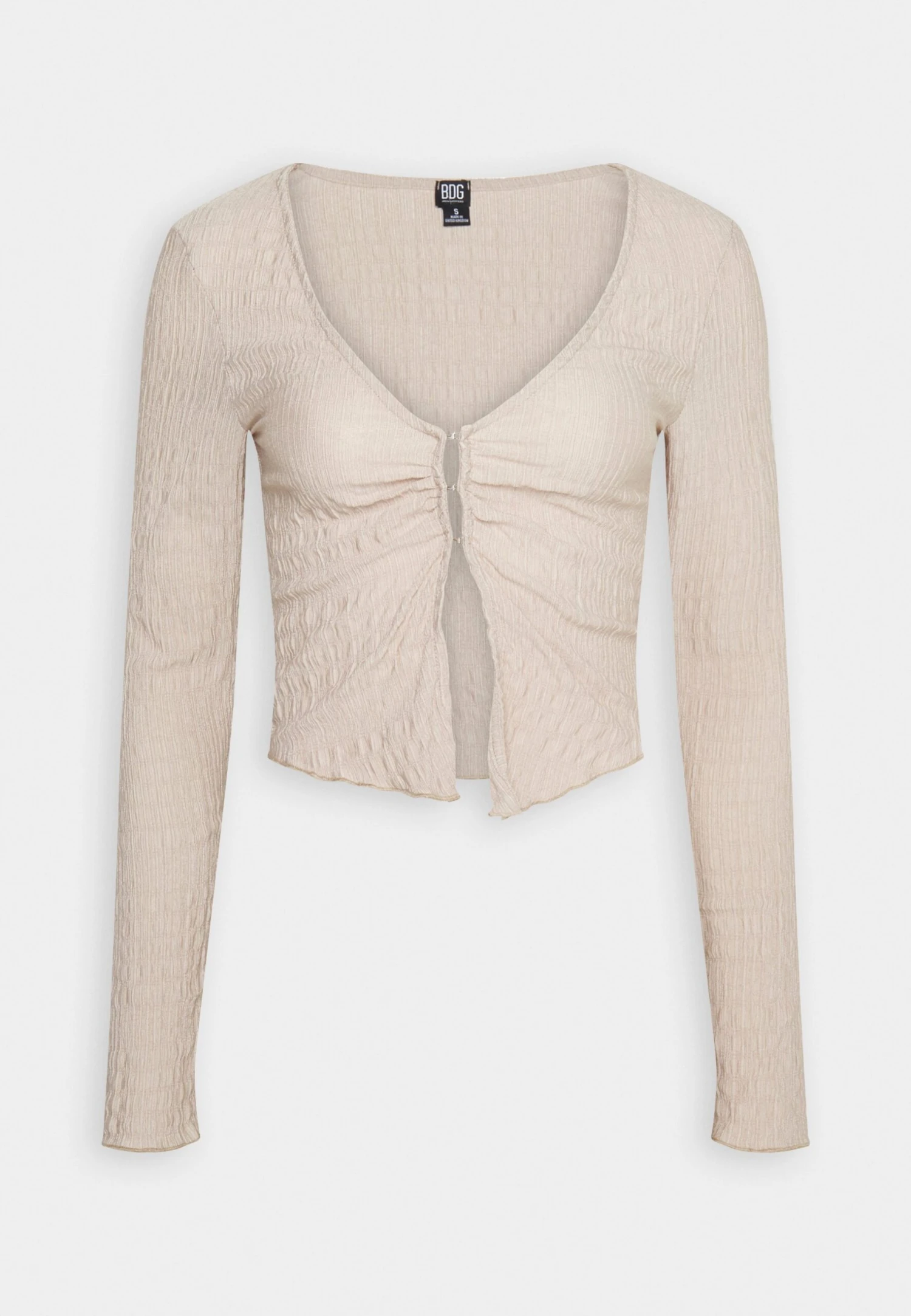 BDG Urban Outfitters Shea Textured Hook And Eye - Gilet - Cream 6 BDG Urban Outfitters Shea Textured Hook And Eye - Gilet - Cream – Image 4