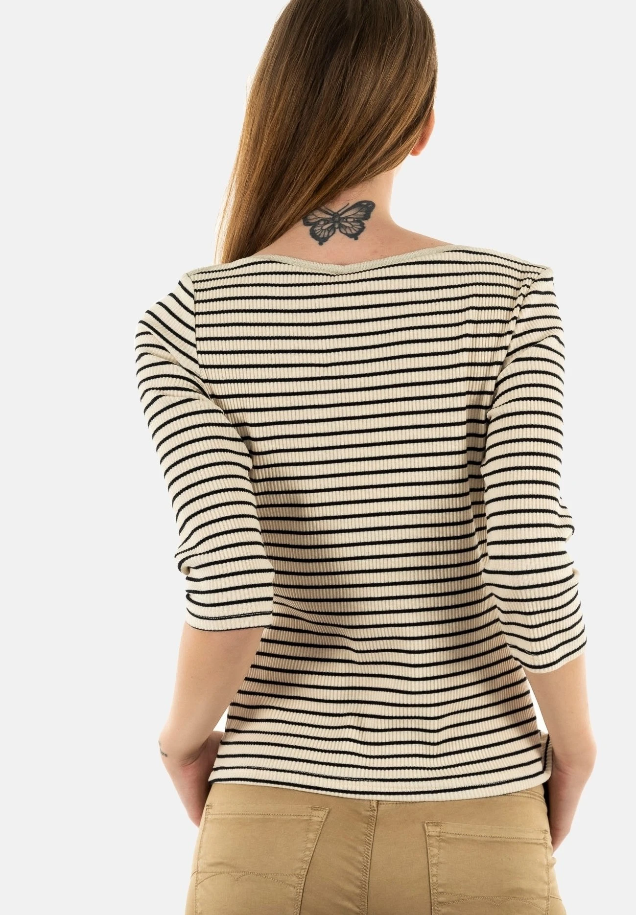 GRACE & MILA Inaki_12010 - T-Shirt À Manches Longues - Beige 4 GRACE & MILA Inaki_12010 - T-Shirt À Manches Longues - Beige – Image 2