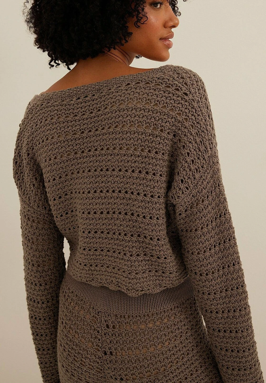 NA-KD V-Neck - Gilet - Brown 5 NA-KD V-Neck - Gilet - Brown – Image 3