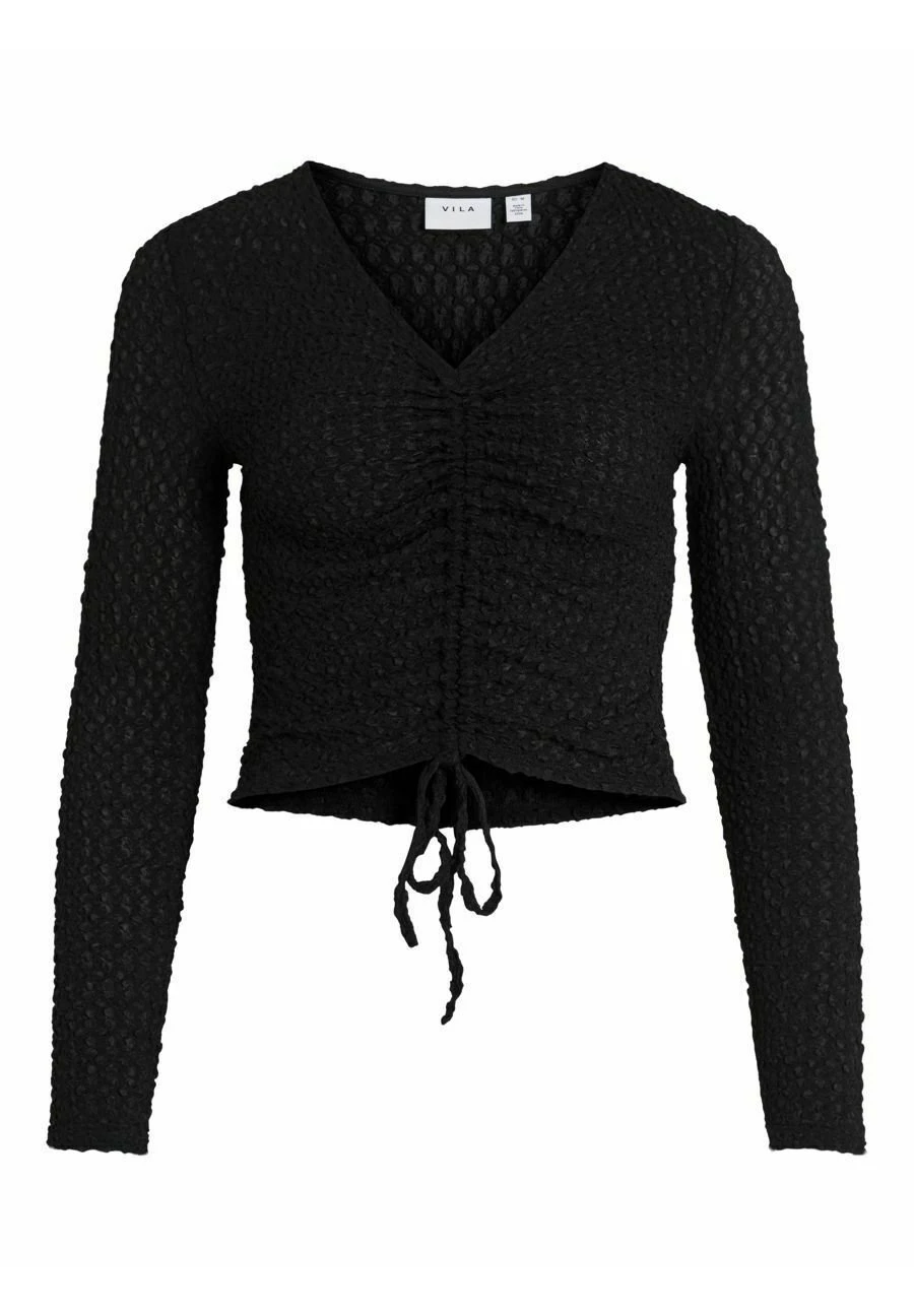 Vila Kordelzug - T-Shirt À Manches Longues - Black 8 Vila Kordelzug - T-Shirt À Manches Longues - Black – Image 6