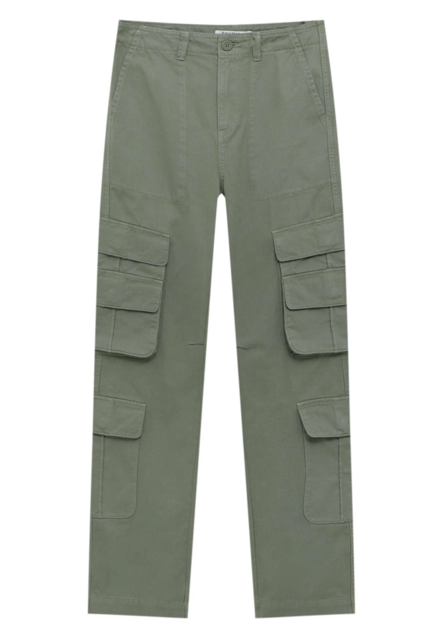 PULL & BEAR Basic With Multiple Pockets - Pantalon Cargo - Green 7 PULL & BEAR Basic With Multiple Pockets - Pantalon Cargo - Green – Image 5