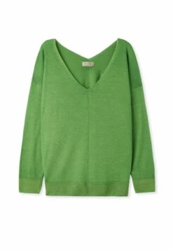 Ultrafine V-Neck - Pullover - Grün Garment Dyed Leaf Green -Next Soldes 390c197153f9491884af5cdc861c599b