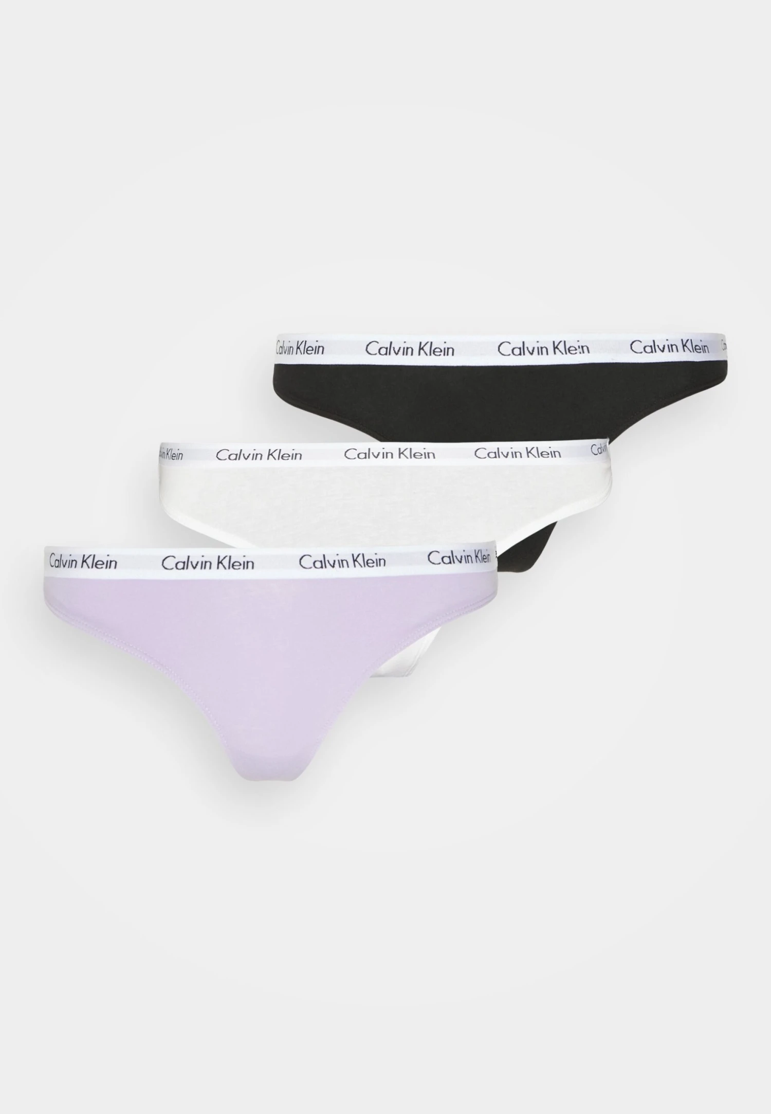 CALVIN KLEIN UNDERWEAR Thong 3 Pack - String - Black/White/Pastel Lilac 8 CALVIN KLEIN UNDERWEAR Thong 3 Pack - String - Black/White/Pastel Lilac – Image 6