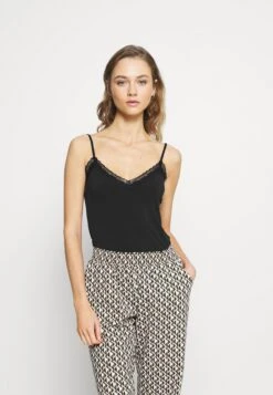 Pieces Pckate Lace Singlet - Caraco - Black