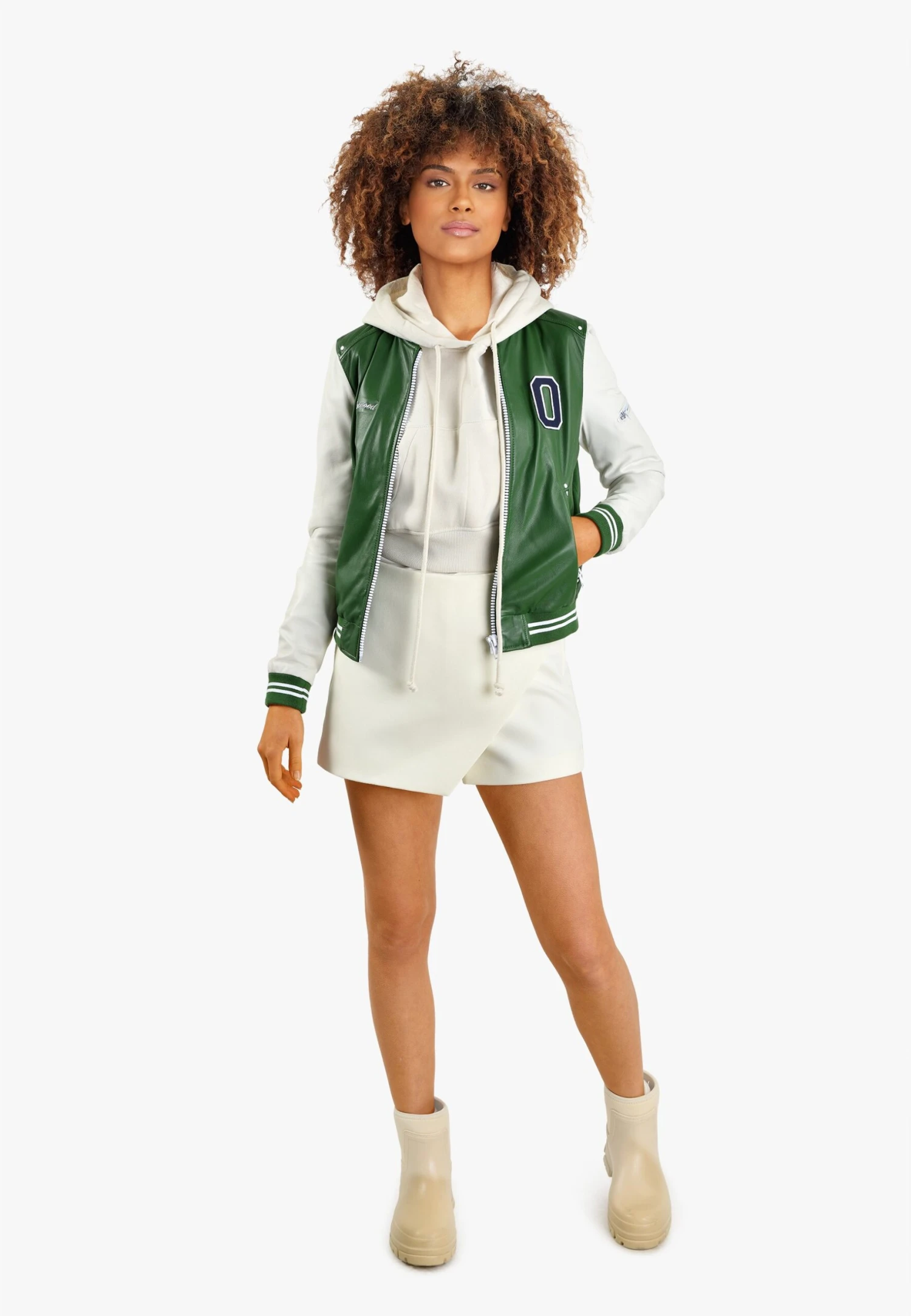 Oakwood Flirt Bi - Veste En Cuir - Dark Green 4 Oakwood Flirt Bi - Veste En Cuir - Dark Green – Image 2