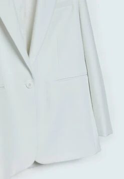 Stradivarius Mit Knopf - Manteau Court - Off White -Next Soldes 3a9c1ea304894bfeb6a8cde3c95bea00