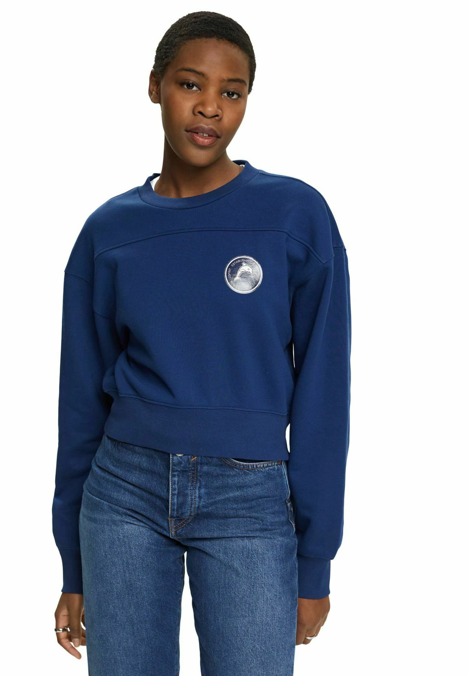 ESPRIT Cropped - Sweatshirt - Ink 10 ESPRIT Cropped - Sweatshirt - Ink â Image 8