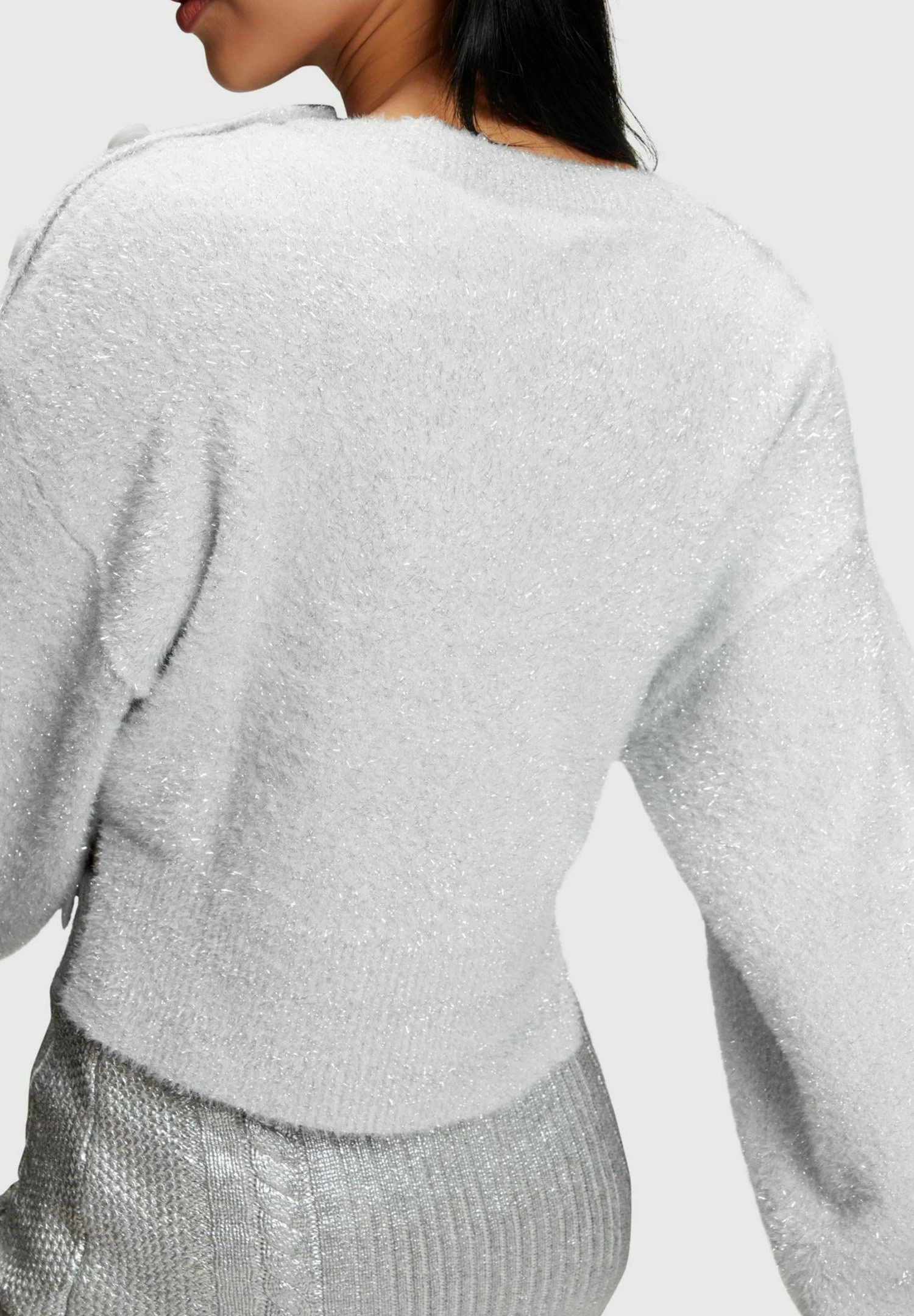 ESPRIT Flauschiger Metallic - Pullover - Silver 6 ESPRIT Flauschiger Metallic - Pullover - Silver – Image 4