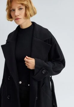 Double Breasted - Trench - Black -Next Soldes 3cfb139dfa3e492eb9872af037a2c346