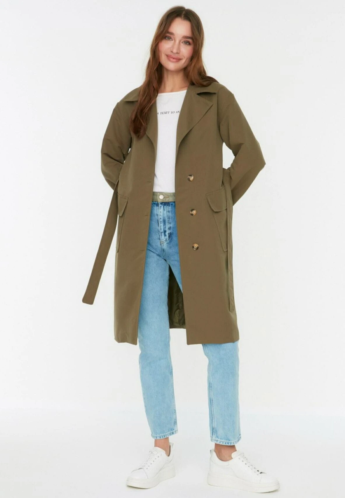 Trendyol Trench - Green 4 Trendyol Trench - Green â Image 2