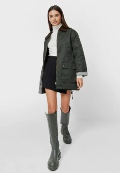 Stradivarius Manteau Court - Green -Next Soldes 3d8d8536bccb4c3a952779d2b7d4c910