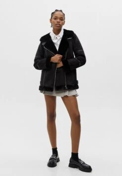 PULL & BEAR Double Faced - Veste En Similicuir - Mottled Black 9 PULL & BEAR Double Faced - Veste En Similicuir - Mottled Black -Next Soldes 3eda554a1c0b442dbd40673f1d83a43a