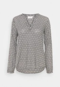 Kaffe Fana Tilly Blouse - T-Shirt À Manches Longues - Black /Chalk