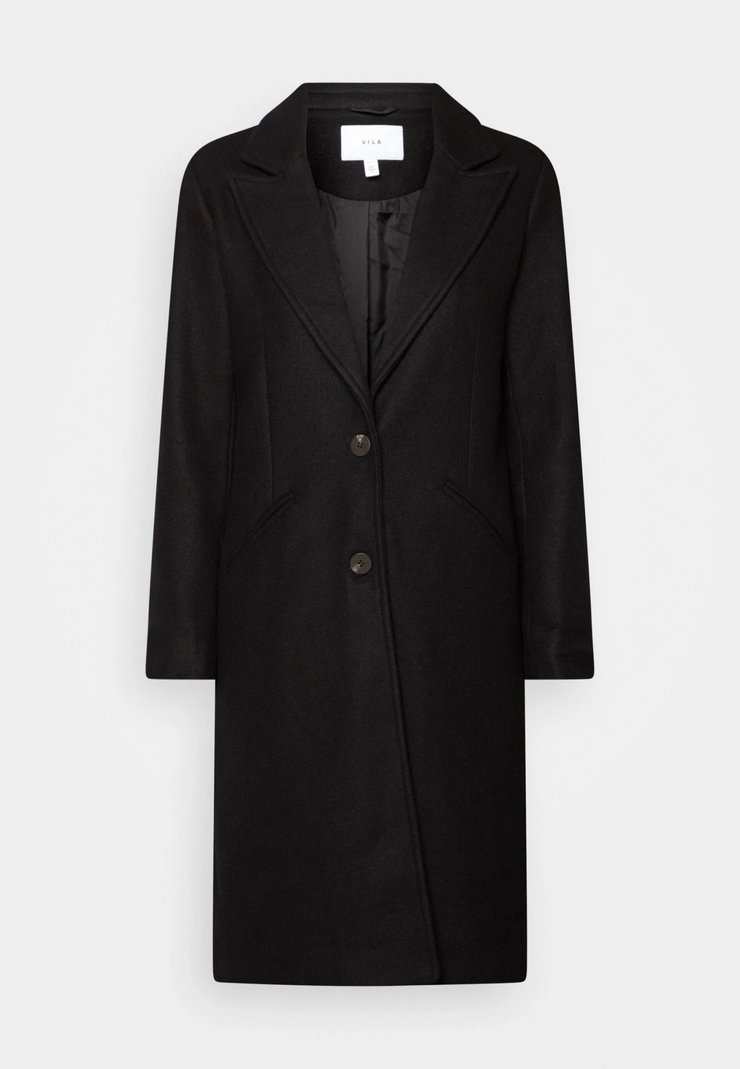 Vila Vivalji Long Coat - Manteau Classique - Black 7 Vila Vivalji Long Coat - Manteau Classique - Black – Image 5