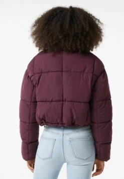 BERSHKA Short Puffer - Veste D'Hiver - Bordeaux -Next Soldes 408efa75de9c4270bbf095d58a615ef2