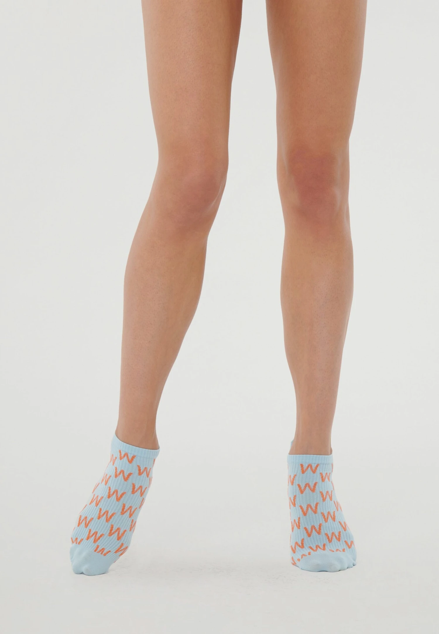 Wolford W Sneaker - Socquettes - Light Aquamarine Orange 3 Wolford W Sneaker - Socquettes - Light Aquamarine Orange