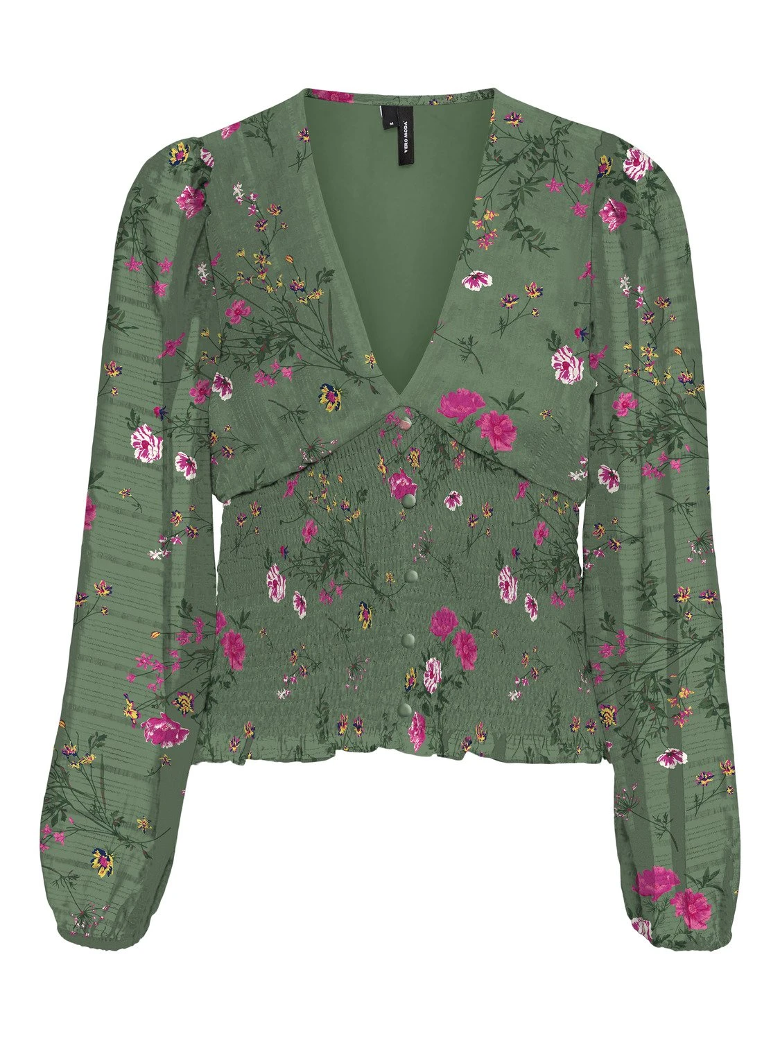 Vero Moda Vmrosa V Neck Smock - T-Shirt À Manches Longues - Laurel Wreath 3 Vero Moda Vmrosa V Neck Smock - T-Shirt À Manches Longues - Laurel Wreath