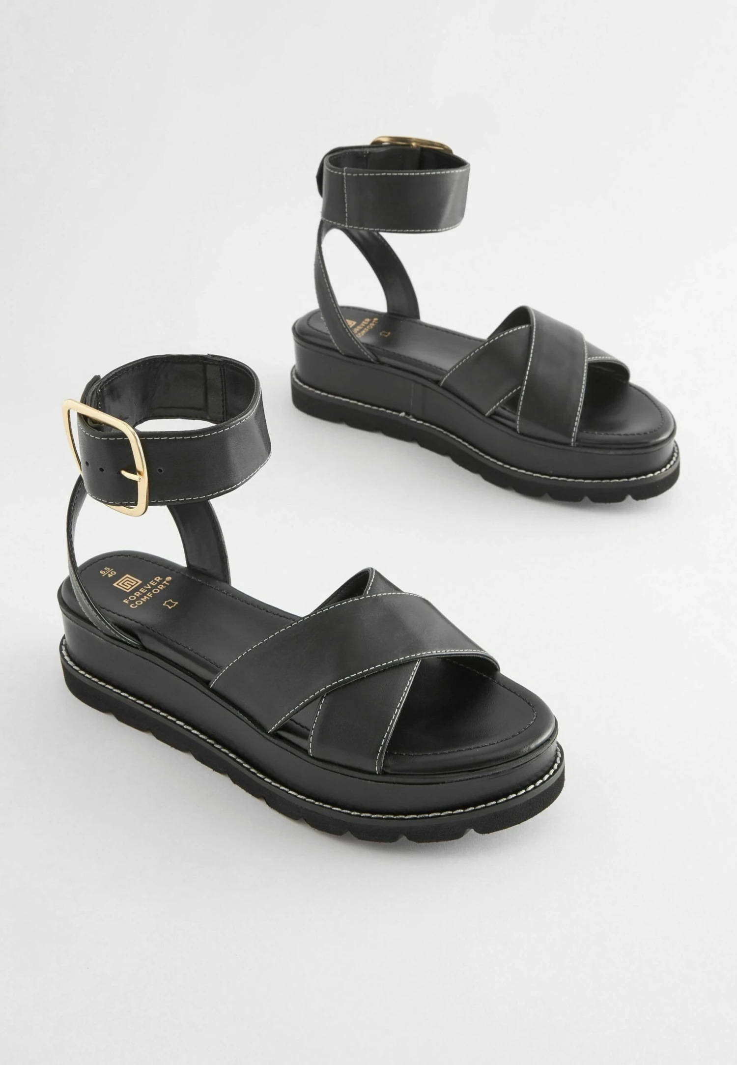 Next Forever Comfort Chunky Buckle Standard - Sandales À Plateforme - Black 5 Next Forever Comfort Chunky Buckle Standard - Sandales À Plateforme - Black – Image 3