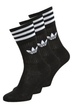 Adidas Originals Solid Crew 3 Pack - Chaussettes - Black/White