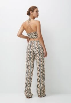 PULL & BEAR Printed Crop - Débardeur - Sand -Next Soldes 42c261b99db34b21b873df6dd9515dcb