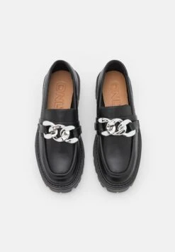 ONLY Shoes Onlbetty Chain Loafer - Mocassins - Black/Silver -Next Soldes 43e5faca77be4e9292d5274302a3f67e
