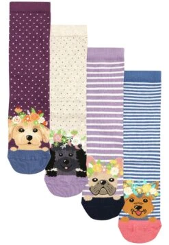 Next Flower Garland Dogs Ankle 4-Er-Pack - Chaussettes - Multi
