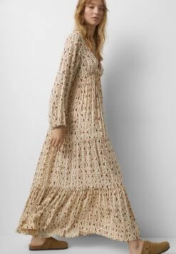 PULL & BEAR Printed With Latticework-Long - Robe Longue - Dark Red -Next Soldes 44174d134bbe46baa79c7273c3c89fc3